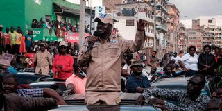 Leader of Kenya’s opposition Raila Odinga 