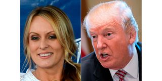 Stormy Daniels and former US President Donald Trump