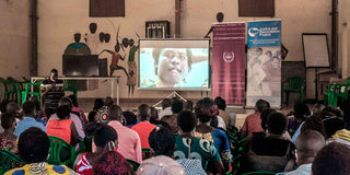 People gather to watch verdict on Dominic Ongwen