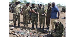 UPDF soldiers and Ugandan police officers