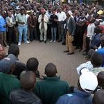 A public gathering in Nairobi, Kenya. 