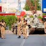 Sudanese army soldiers in the Red Sea city of Port Sudan