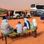 People freeing from the fighting in Sudan