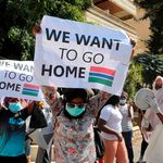 Gambian migrant workers protest in Beirut 