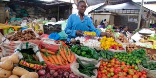 A food market in Kenya’s Nyeri town
