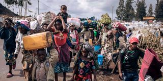 Displaced people in North Kivu