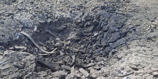 The impact of an Al Shabaab improvised explosive device. 