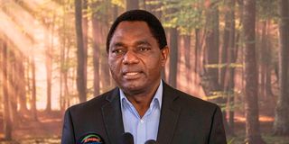 Zambian President Hakainde Hichilema.